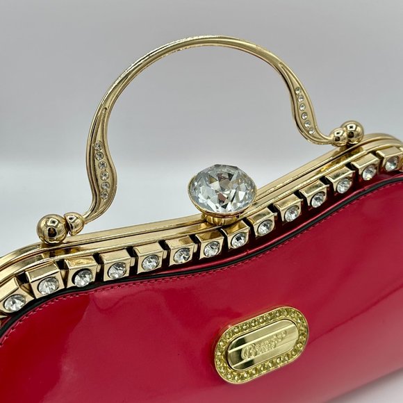 NWT Brangio Italy Starry Embrace Metallic Clutch/Crossbody - Rose - Picture 10 of 15